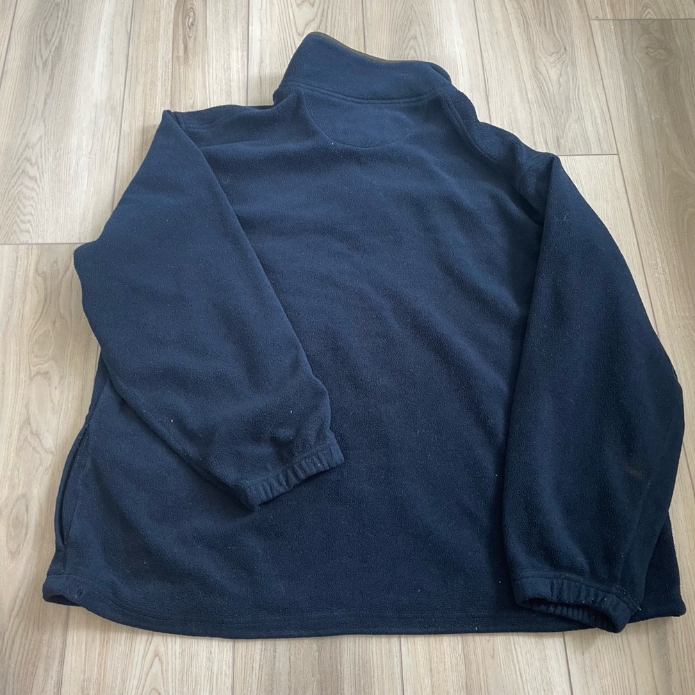Vintage Roundy Ridge Navy Quarter‎ Zip Stand Collar Fleece Pullover Size XXL - Picture 4 of 4